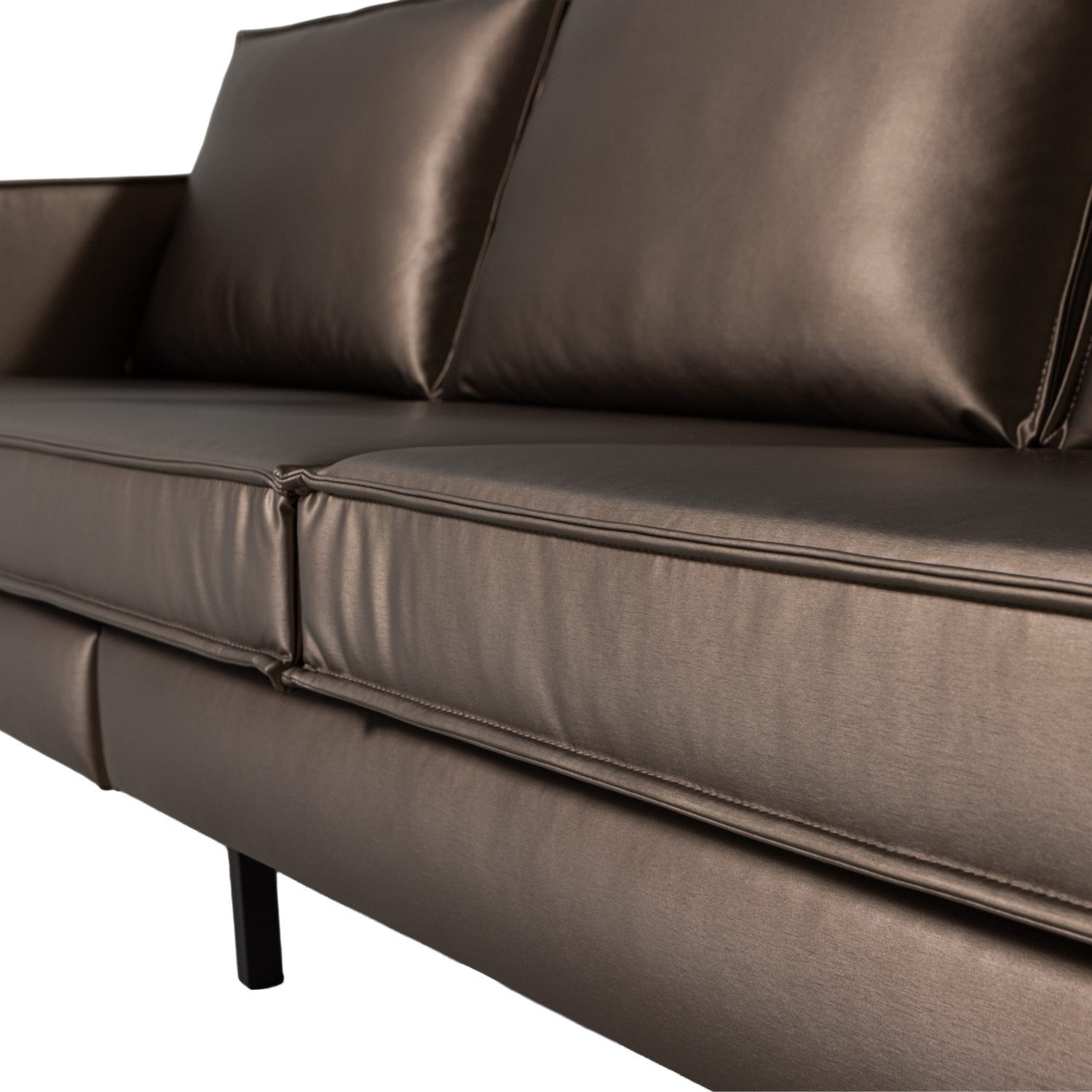 Woood | 3-Zits bank Rodeo metallic koperbruin