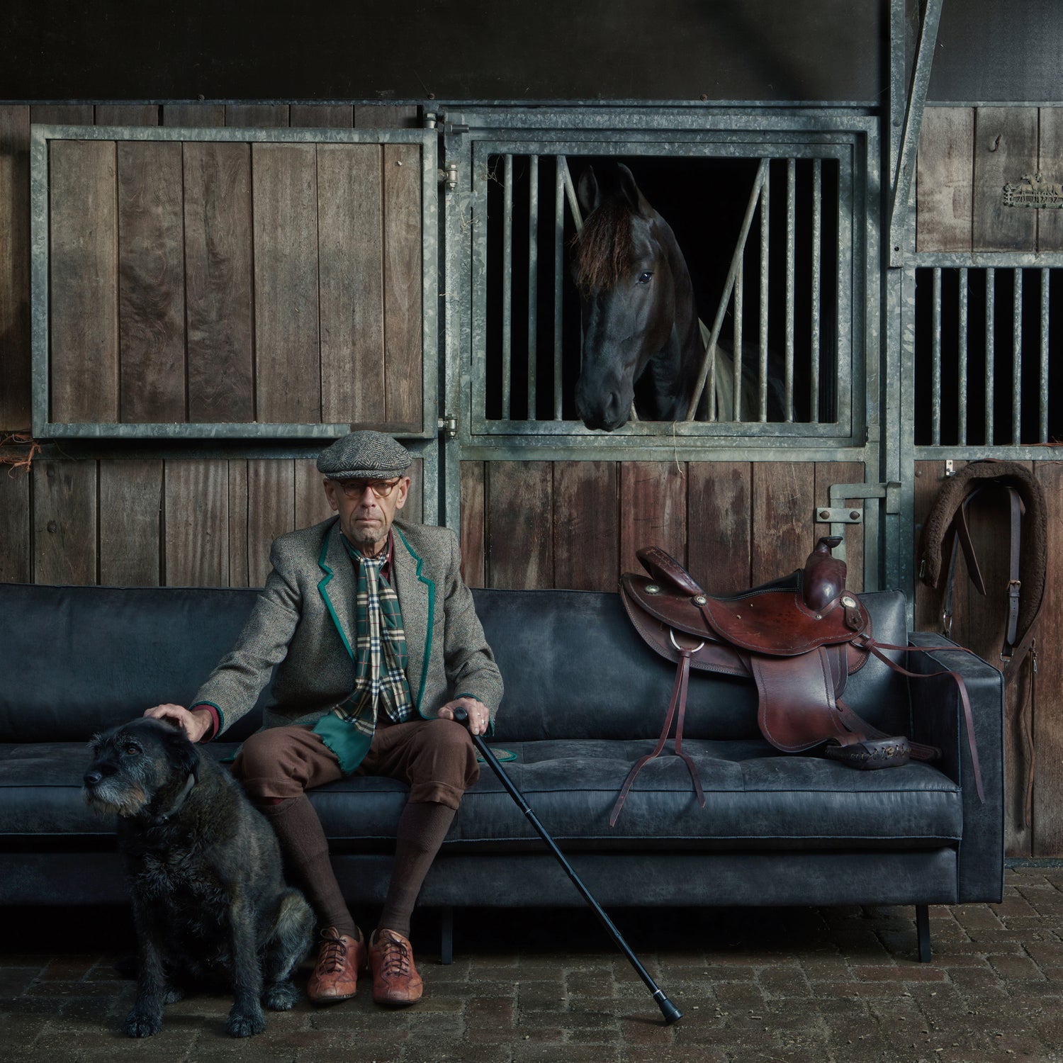 Woood | 3-Zits bank Rodeo classic ecoleer zwart