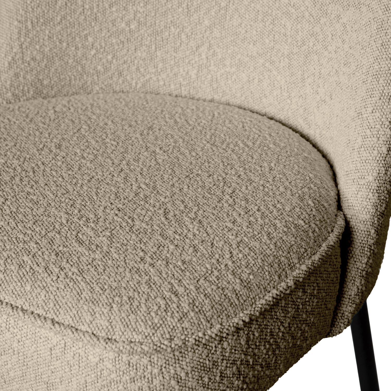 Woood | Eetkamerstoel Vogue boucle beige