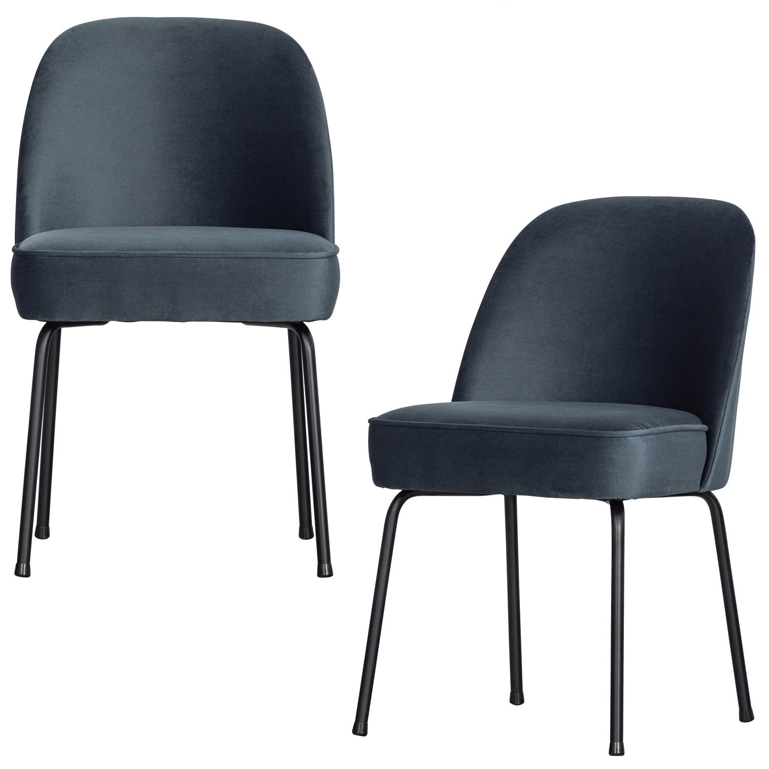 Woood | Eetkamerstoel Vogue velvet blauw