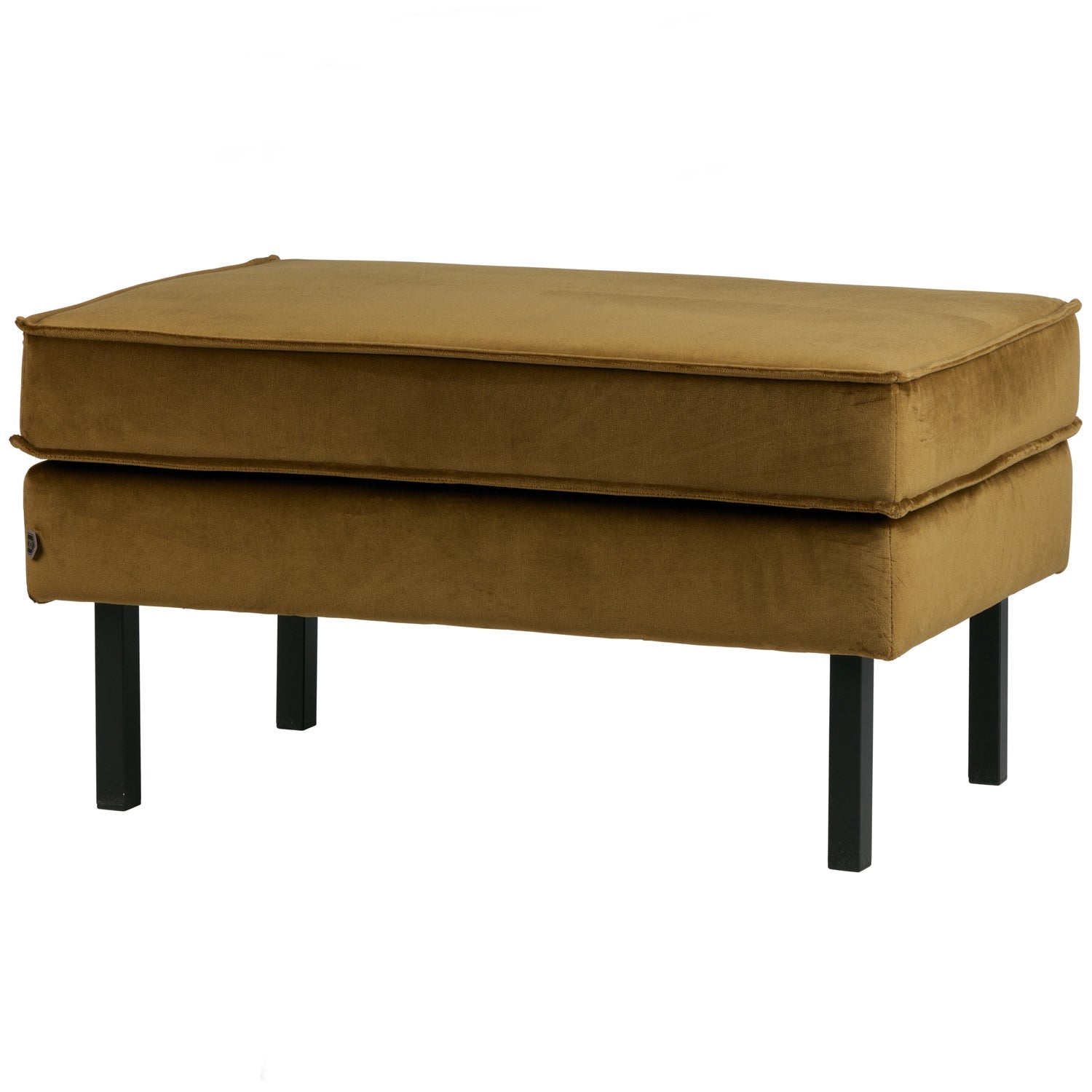 Woood | Hocker Rodeo op poten velvet honinggeel