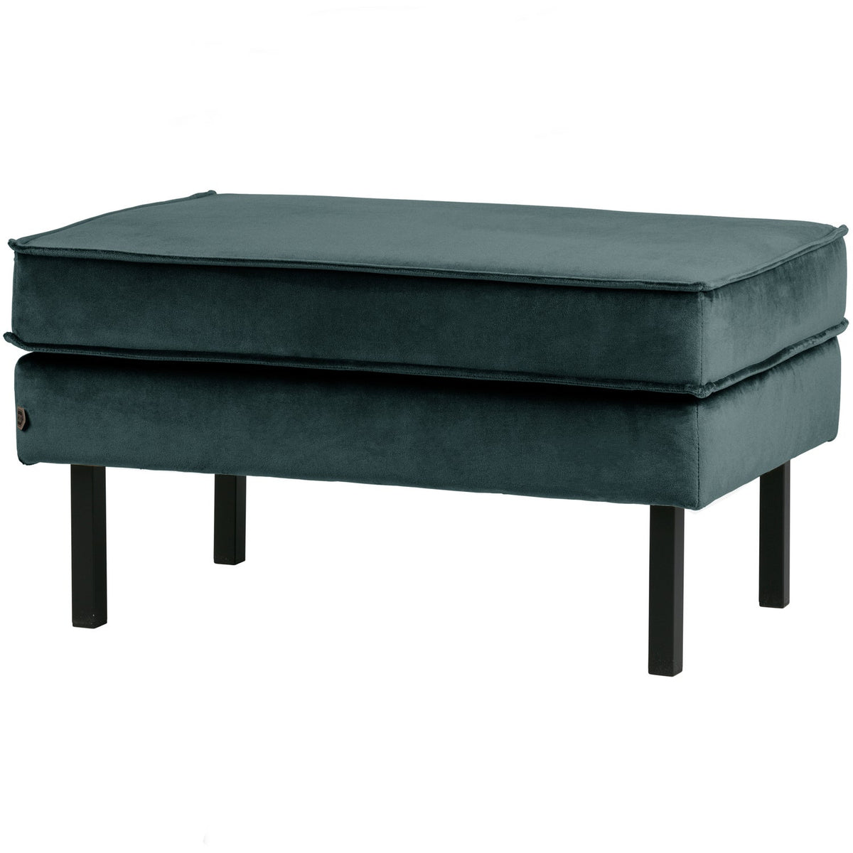 Woood | Hocker Rodeo op poten velvet groenblauw