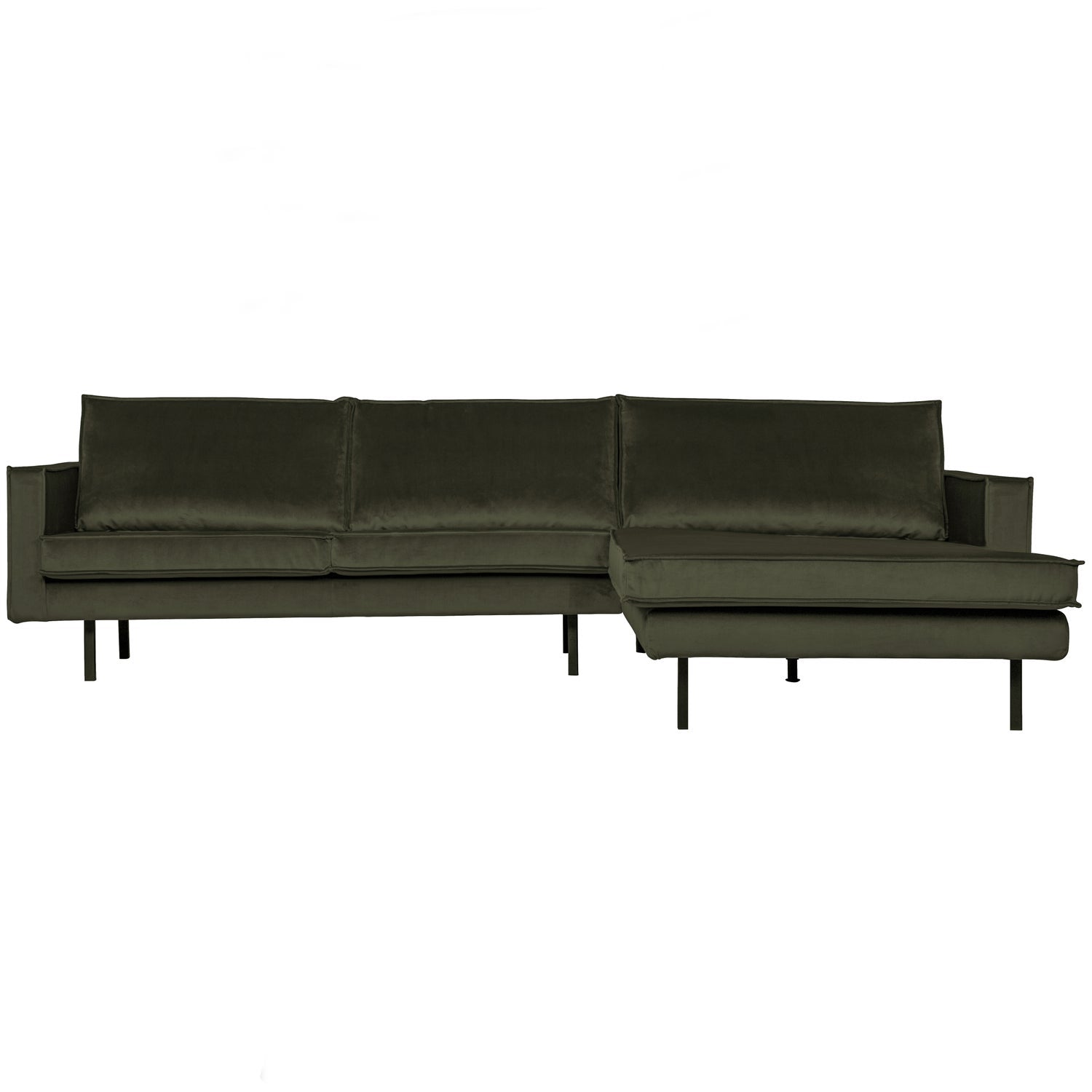Woood | Chaise Longue Rodeo rechts velvet donkergroen