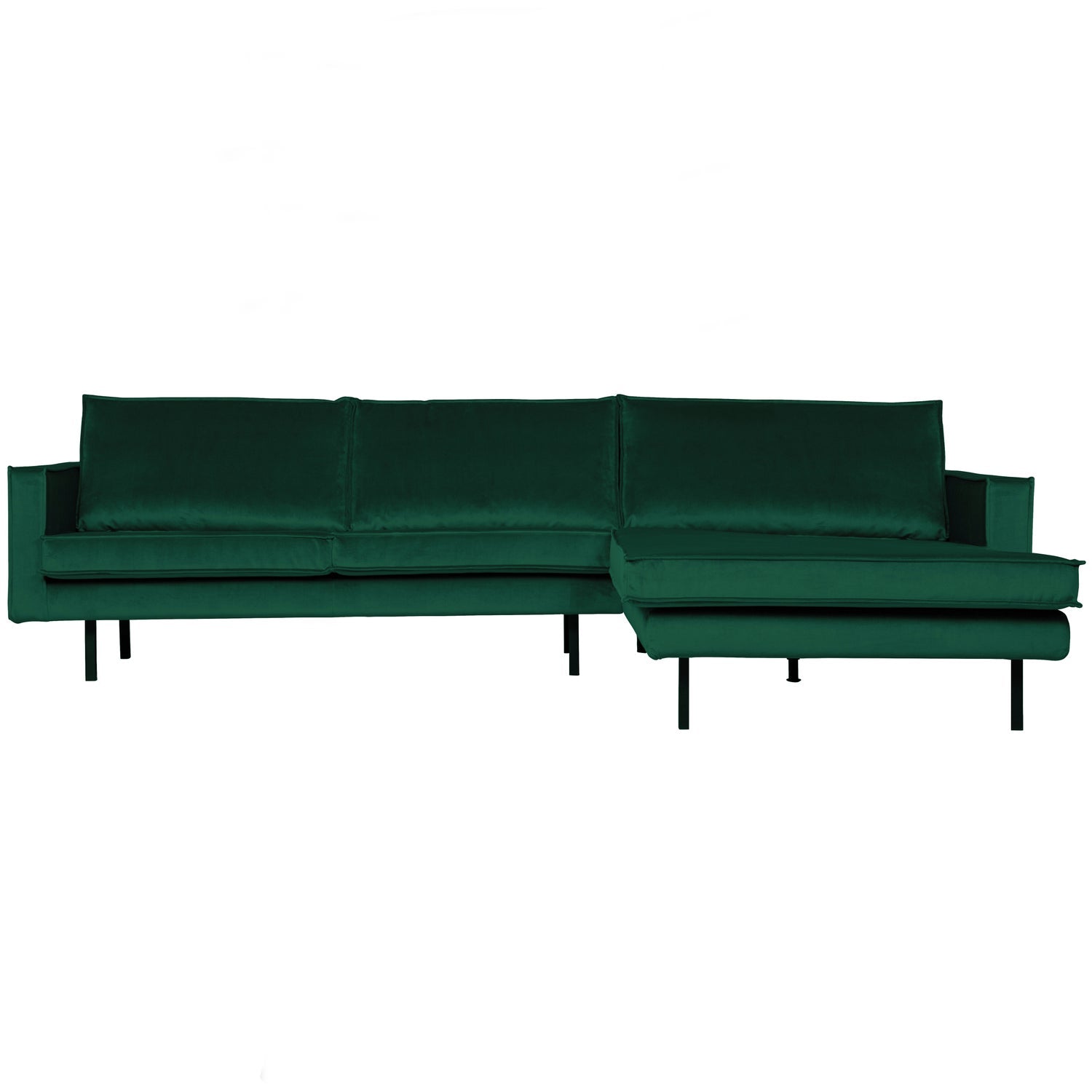 Woood | Chaise Longue Rodeo rechts velvet bosgroen