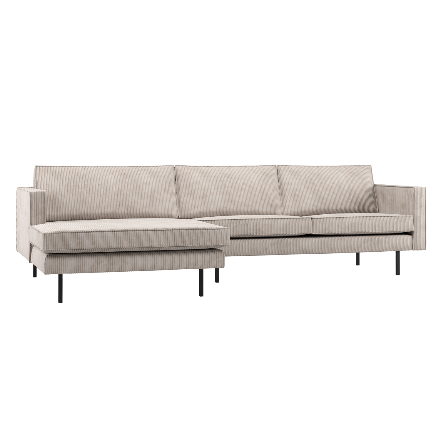 Woood | Chaise longue Rodeo links ribstof ecru