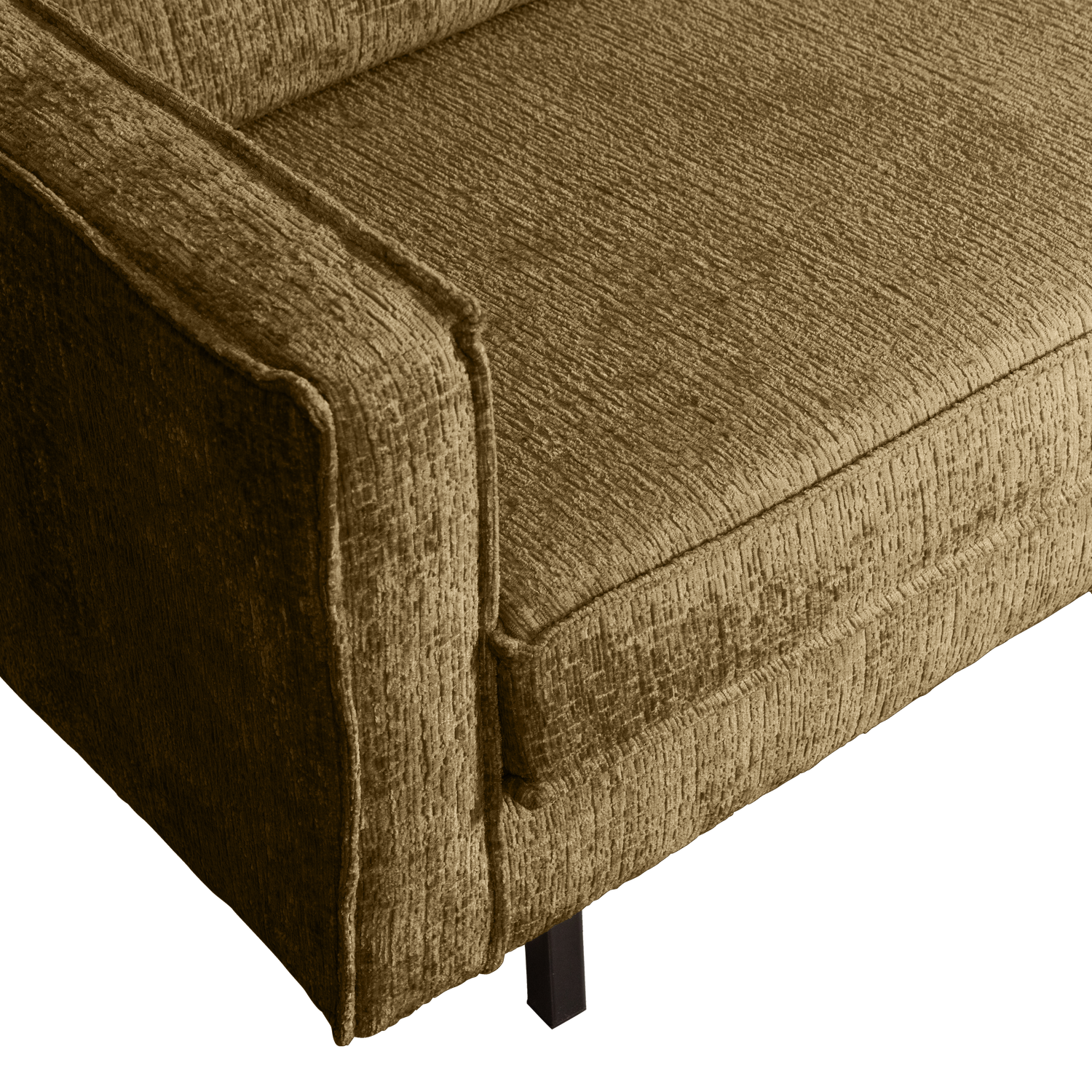 Woood | Hoekbank Rodeo rechts structure velvet brass