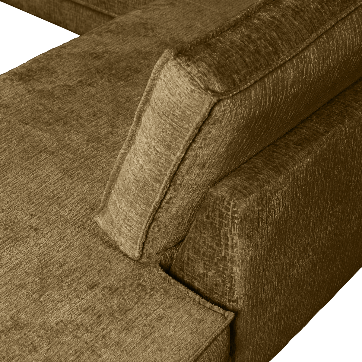 Woood | Hoekbank Rodeo rechts structure velvet brass