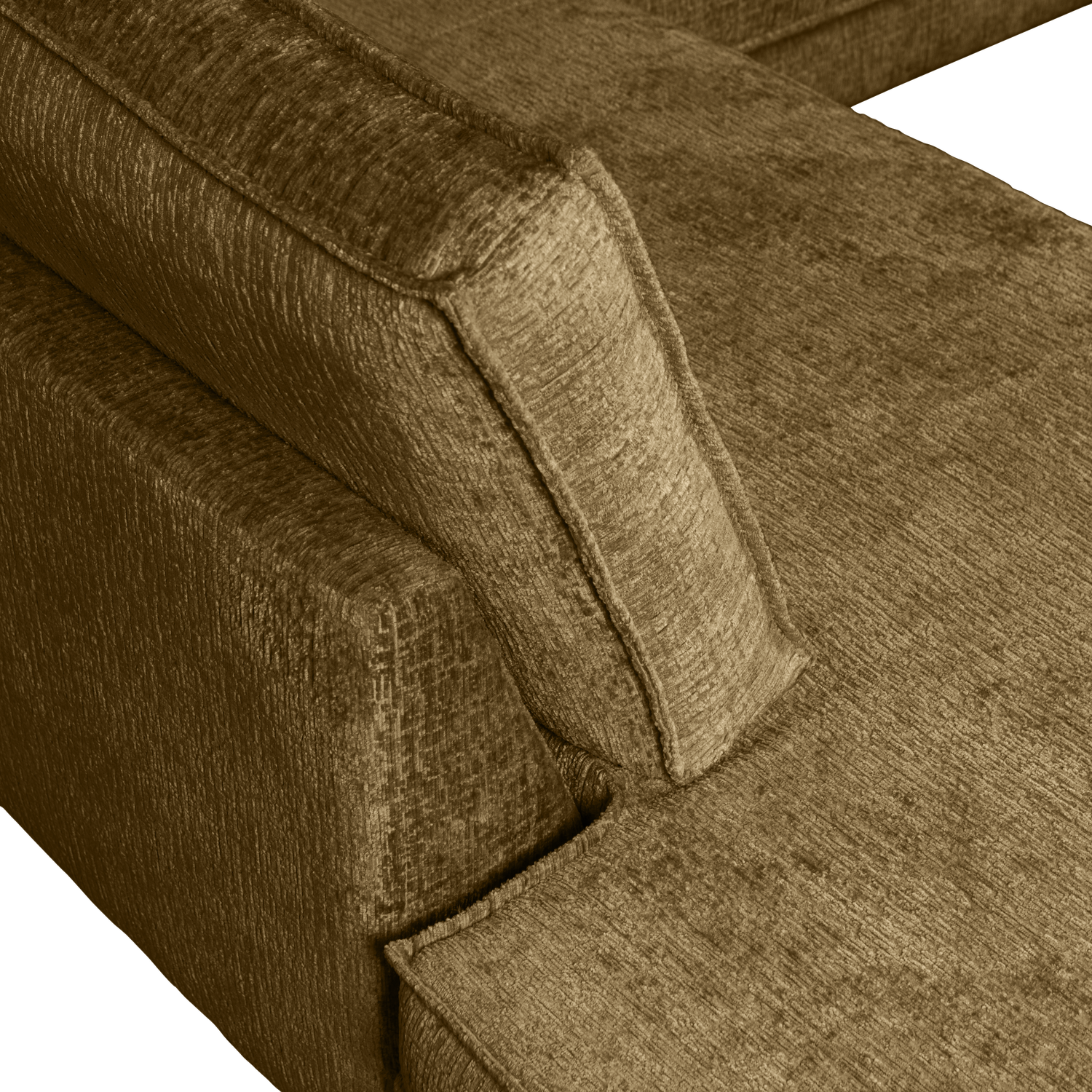 Woood | Hoekbank Rodeo links structure velvet brass