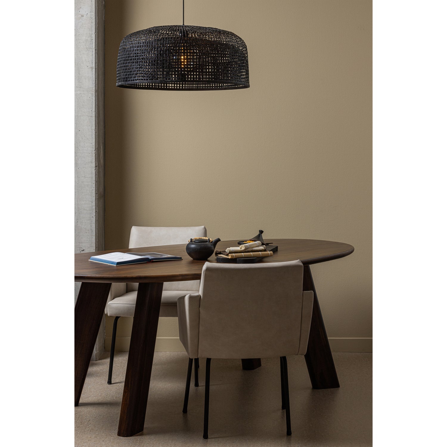 Woood | Eettafel & bureau Roundly 160cm donkerbruin