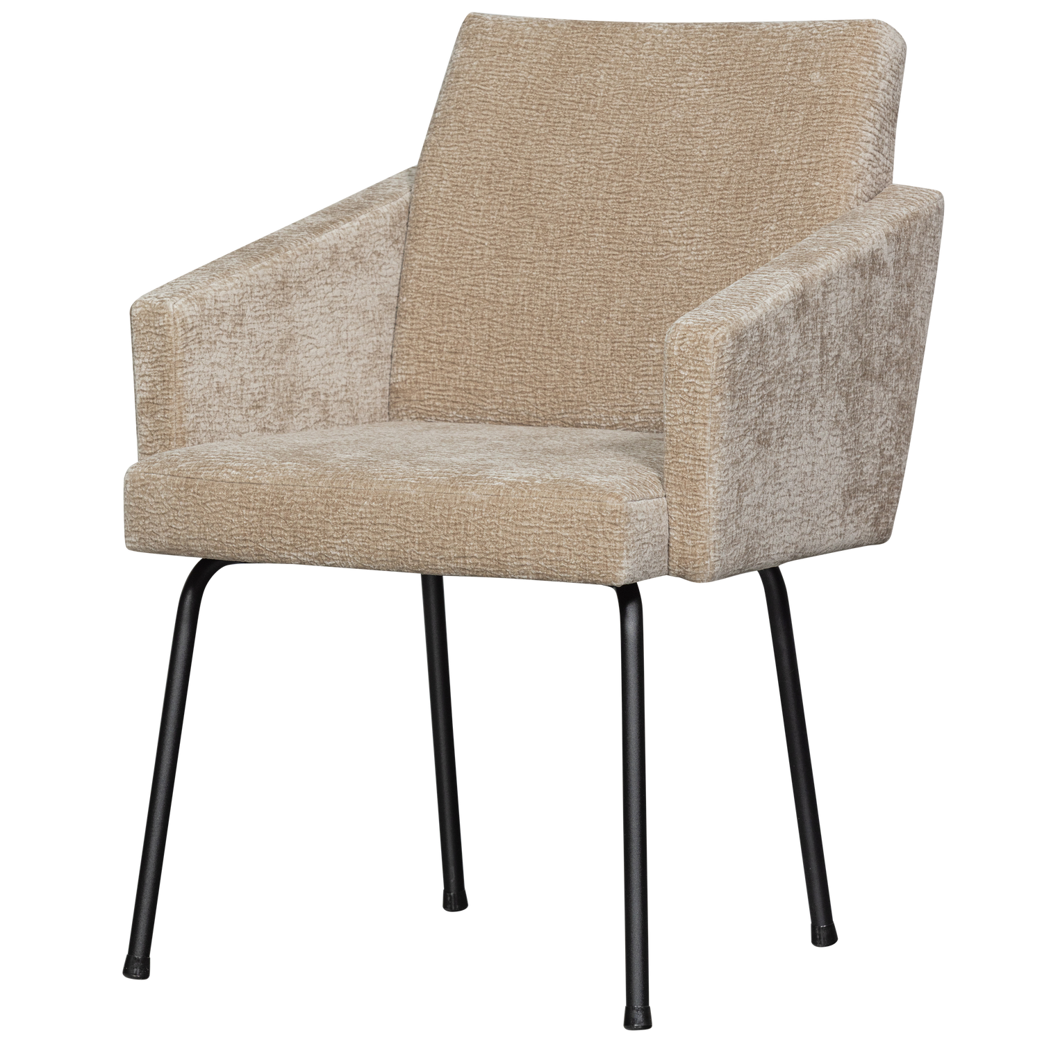 Woood | Eetkamerstoel Mount met armleuning 3d chenille zand