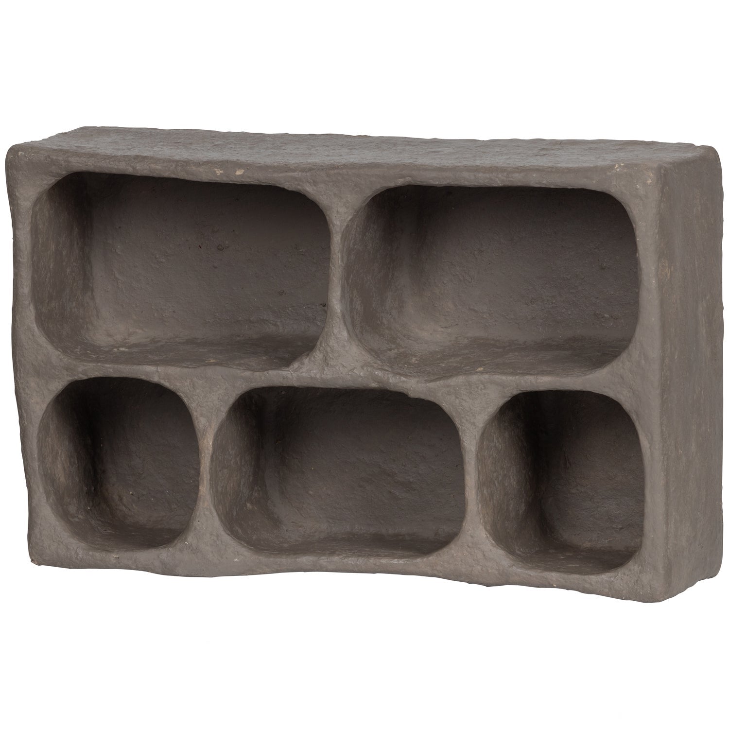 Woood | Wandkastje Clay papier mache grijs