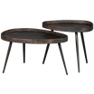 Woood | Bijzettafels Crude set2 antique brons