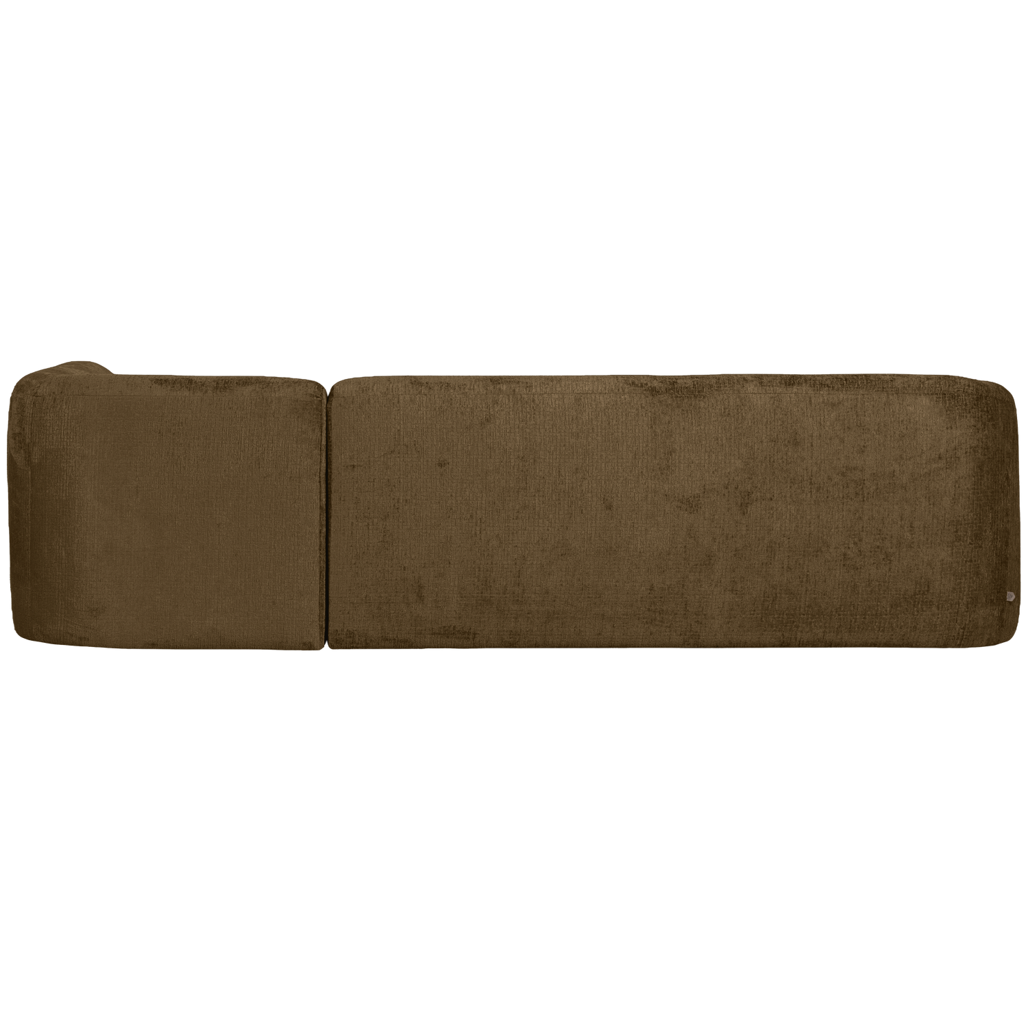 Woood | Hoekbank Sloping rechts structure velvet brass