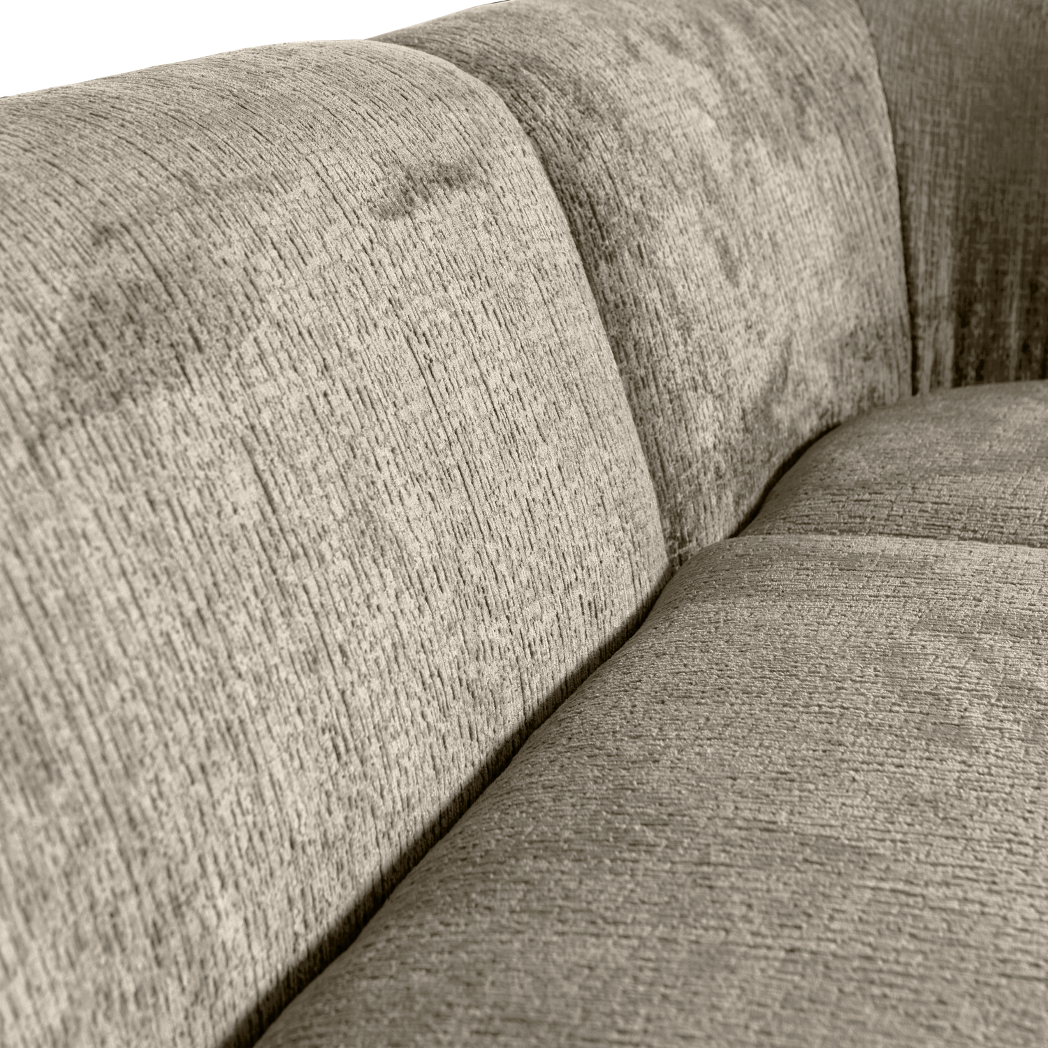 Woood | Hoekbank Sloping rechts structure velvet wheatfield