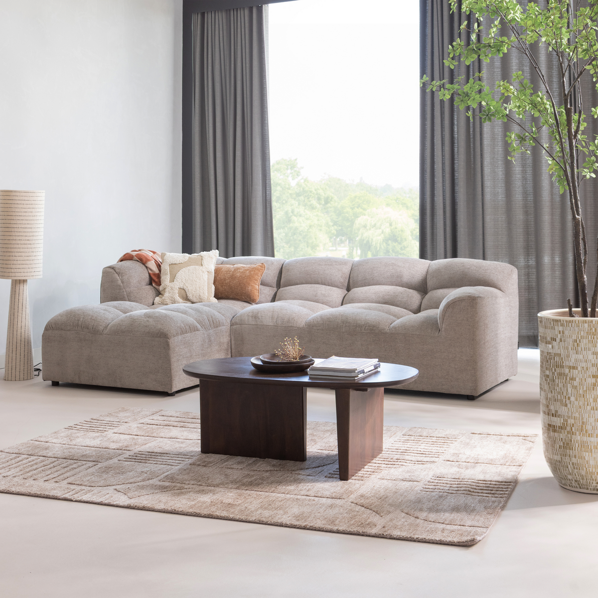 Woood | Salontafel Seam 110cm donkerbruin