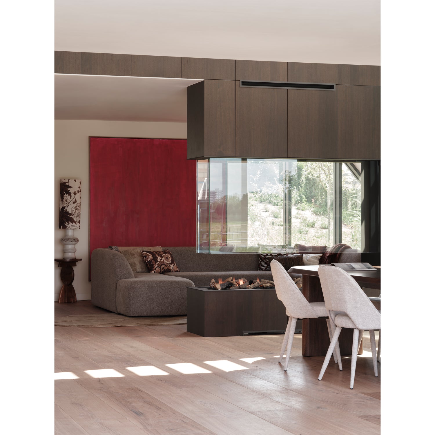 Woood | U-vorm bank Sloping grijs melange