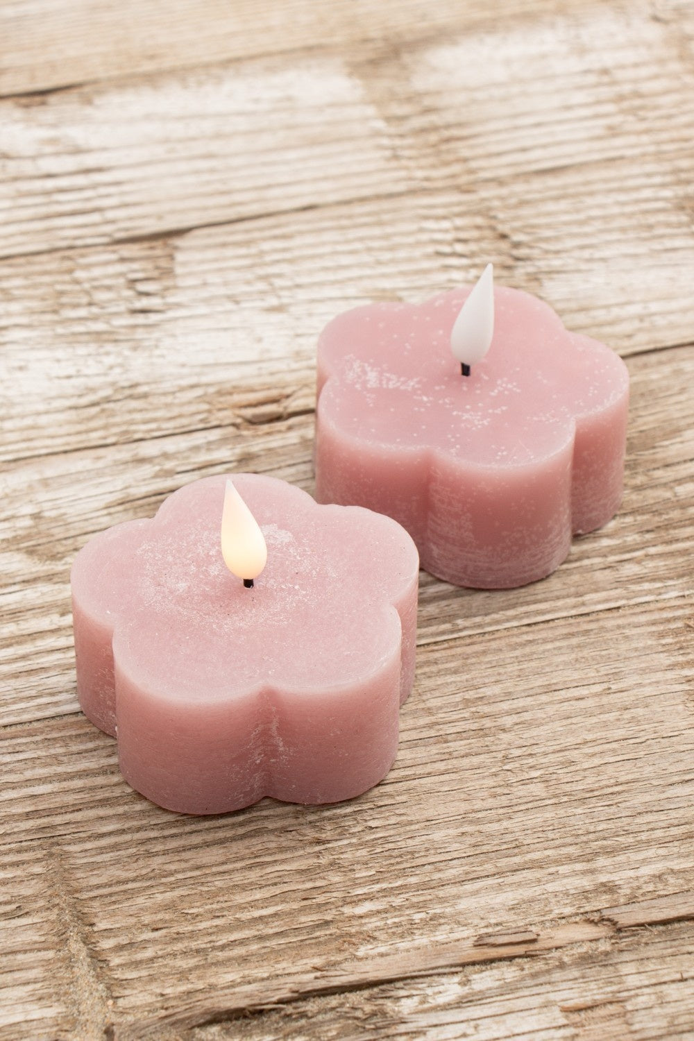Home Society | Ledkaarsjes bloem roze (set2)