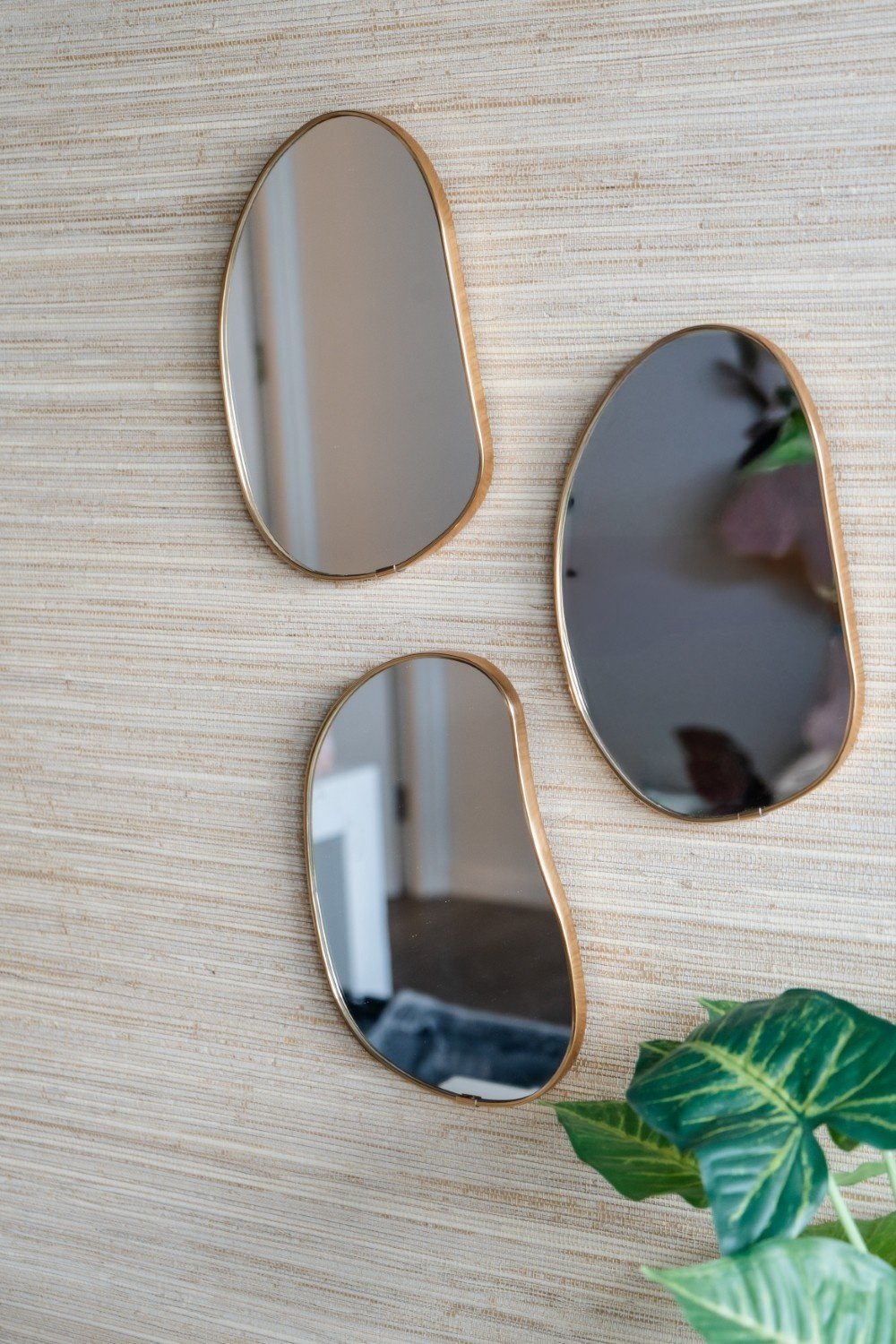 Home Society | Spiegel Kusa goud (set3)