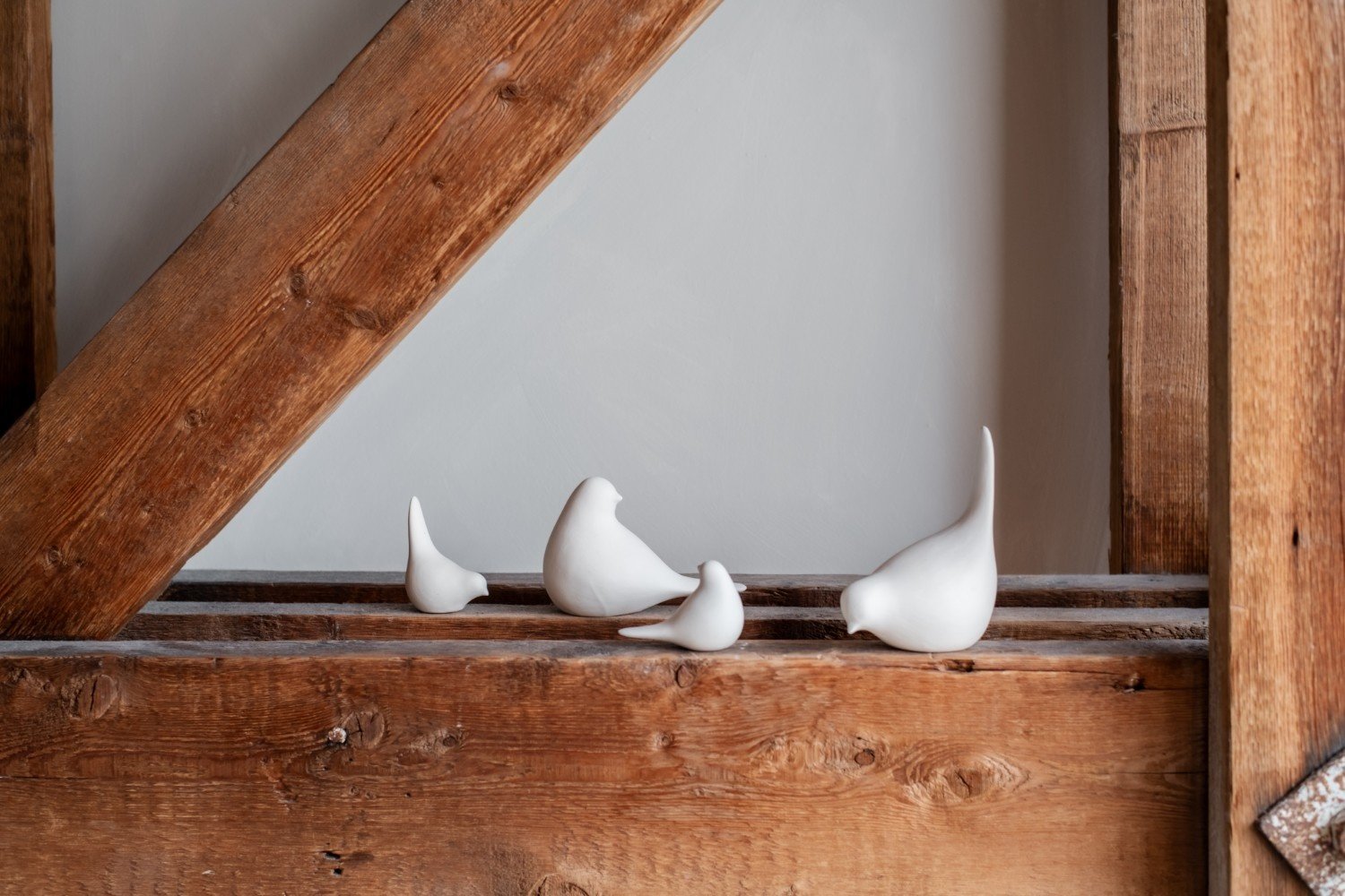 Home Society | Vogeltje porselein wit 9,5cm (pst)