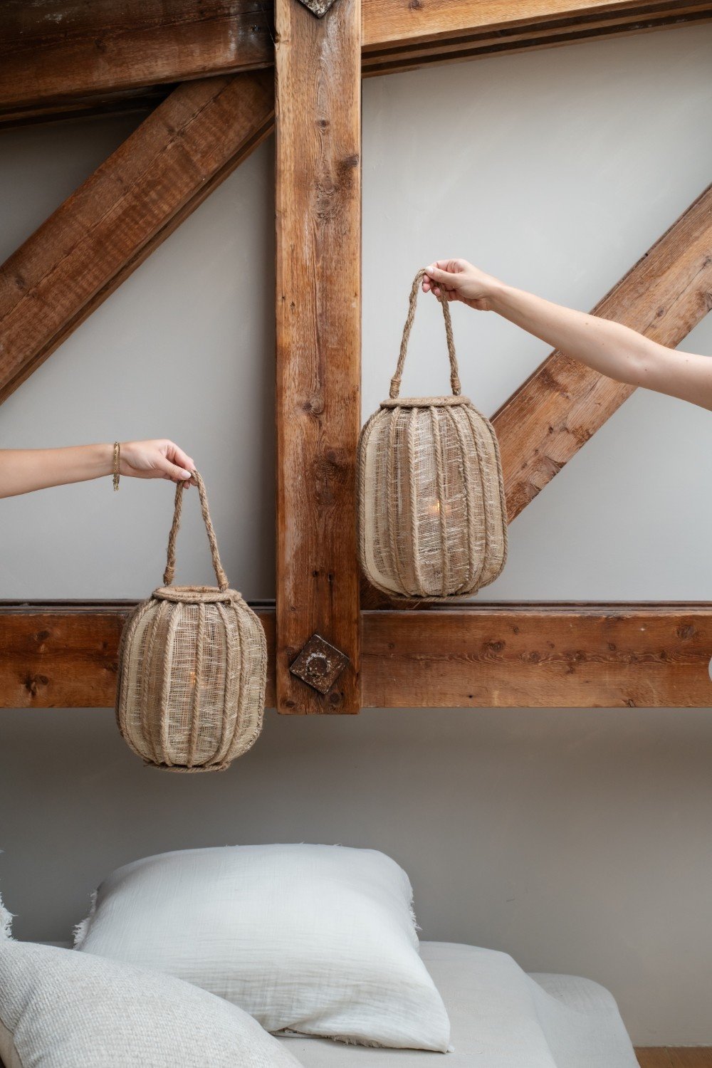 Home Society | Lantaarn Nuvo bruin 29,5cm