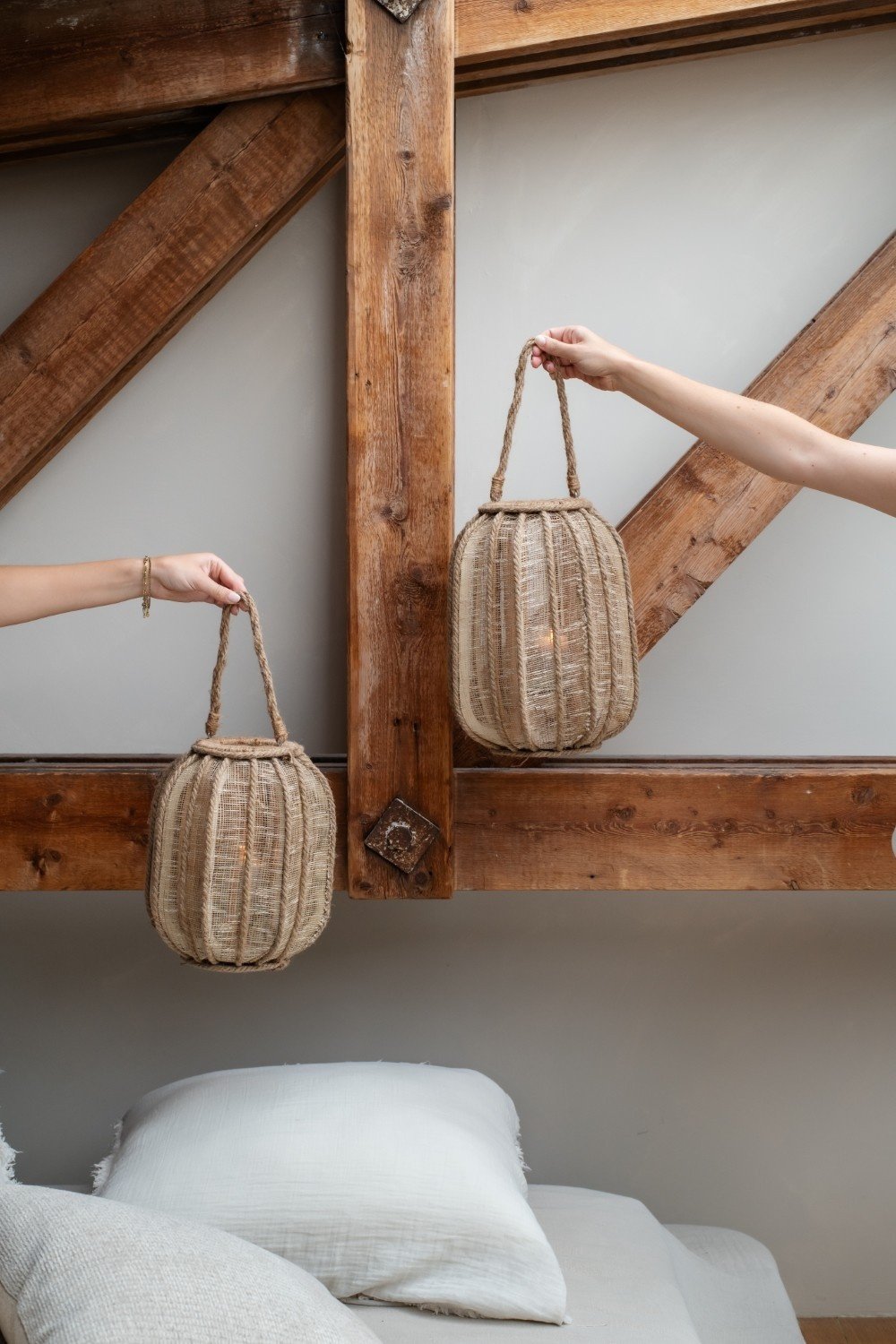 Home Society | Lantaarn Nuvo bruin 34cm