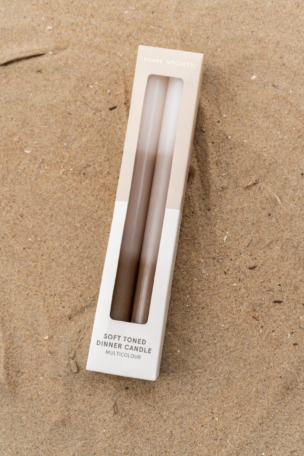 Home Society | Dinerkaarsen Umber taupe (set2)