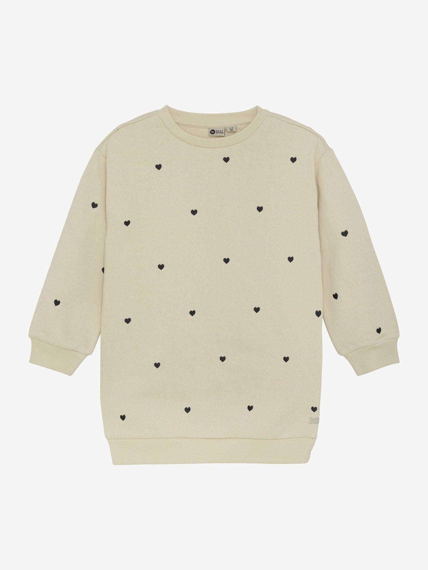 Daily7 | Sweaterdress hartjes sandshell