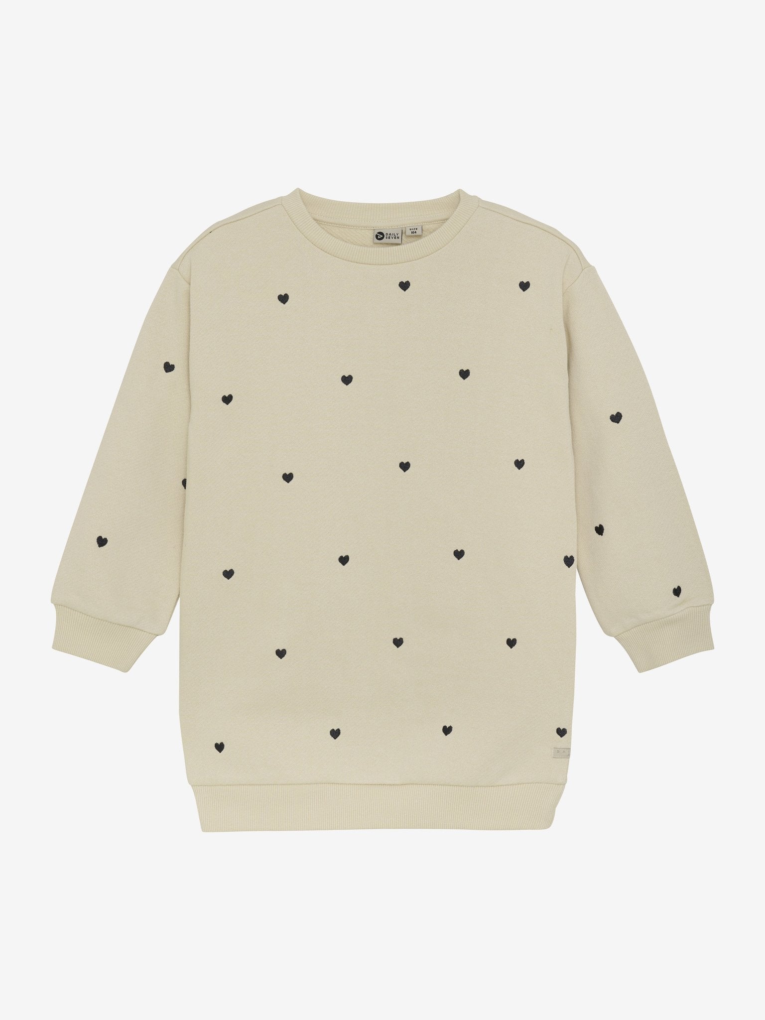 Daily7 | Sweaterdress hartjes sandshell