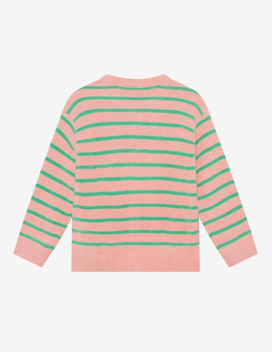 Daily7 | Vest gebreid strepen lilas