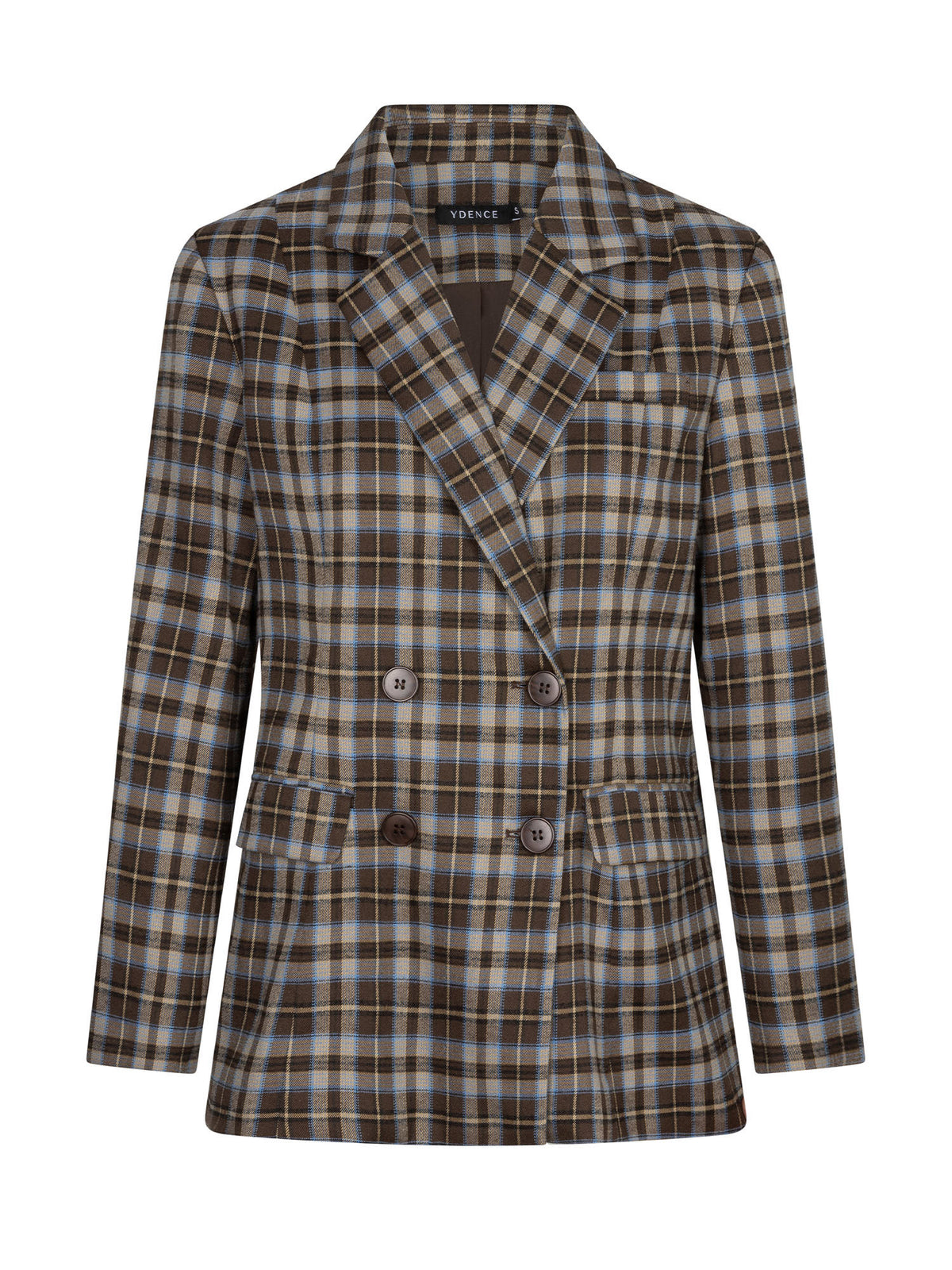 Ydence | Blazer Novalee Brown/blue check