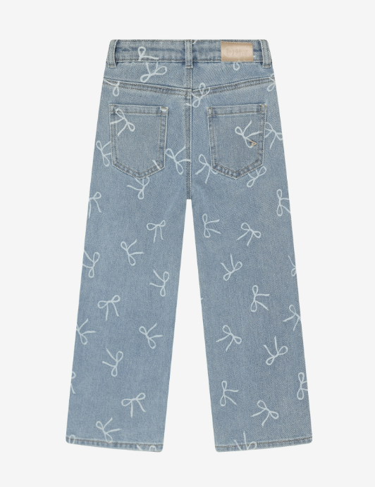 Daily7 | Denim jeans wide fit bow