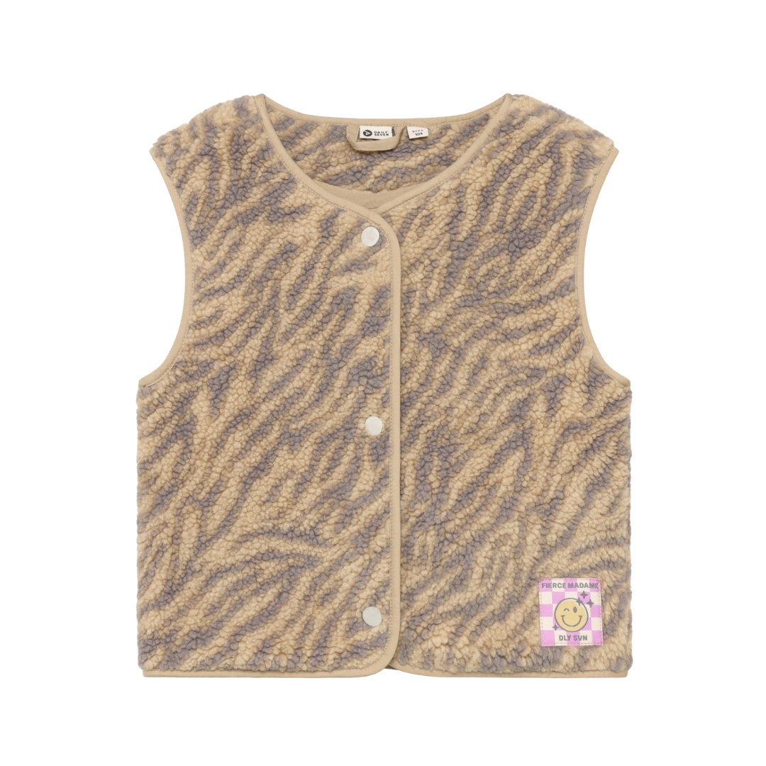 Daily7 | Teddy gilet animal ginger root
