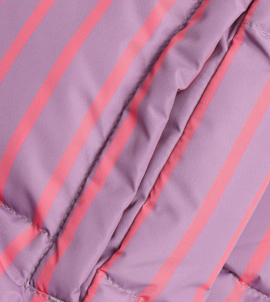 Daily7 | Winterjas gestreept paars roze