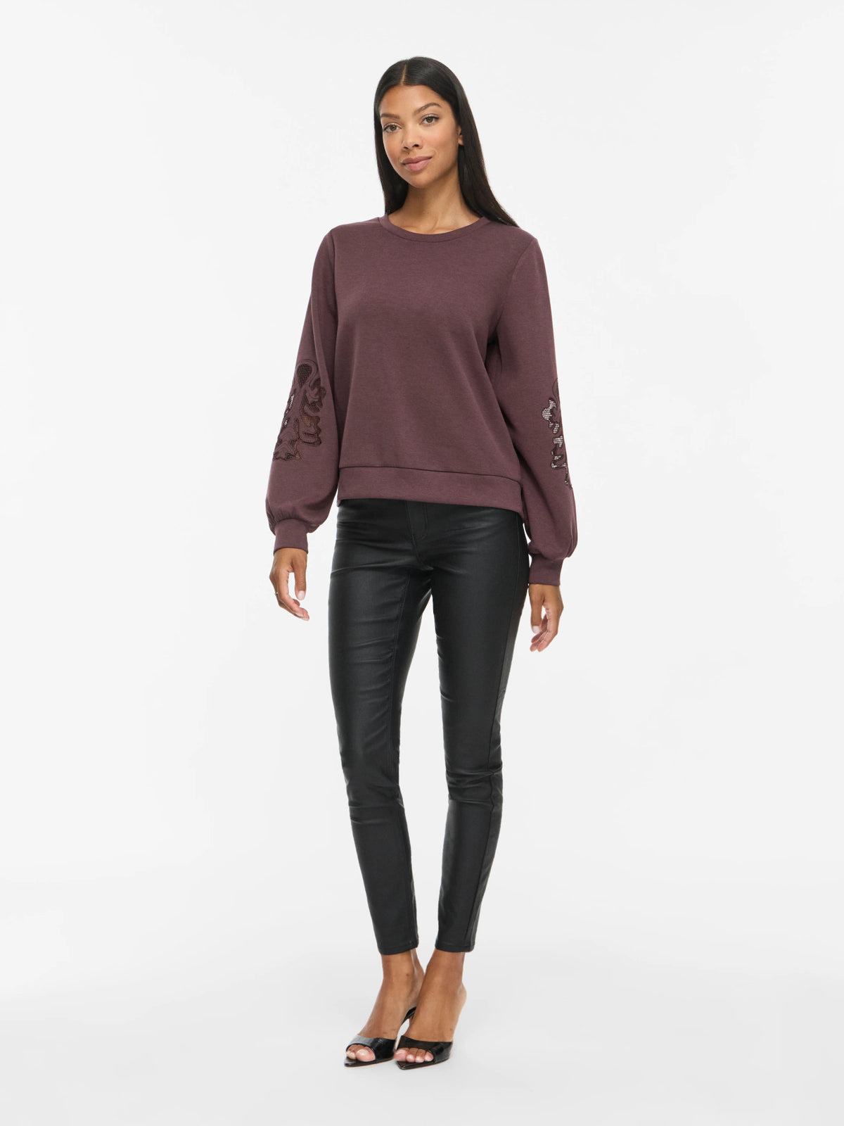 Vila | Sweater Siffa kanten mouw rozijn