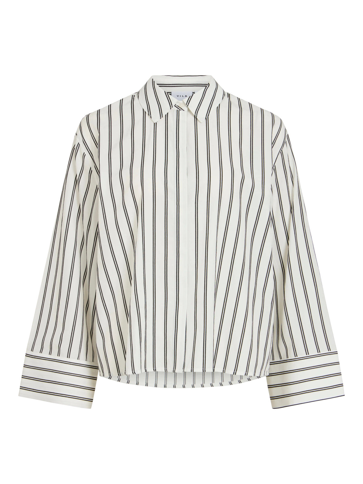 Vila | Blouse Pala wit met zwarte streep