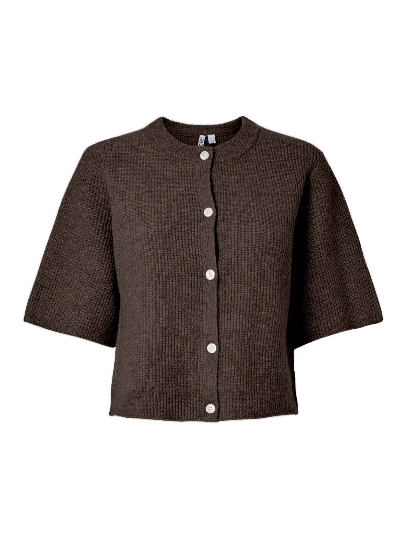 Pieces | Gebreid vestje Silly hot fudge melange NOOS