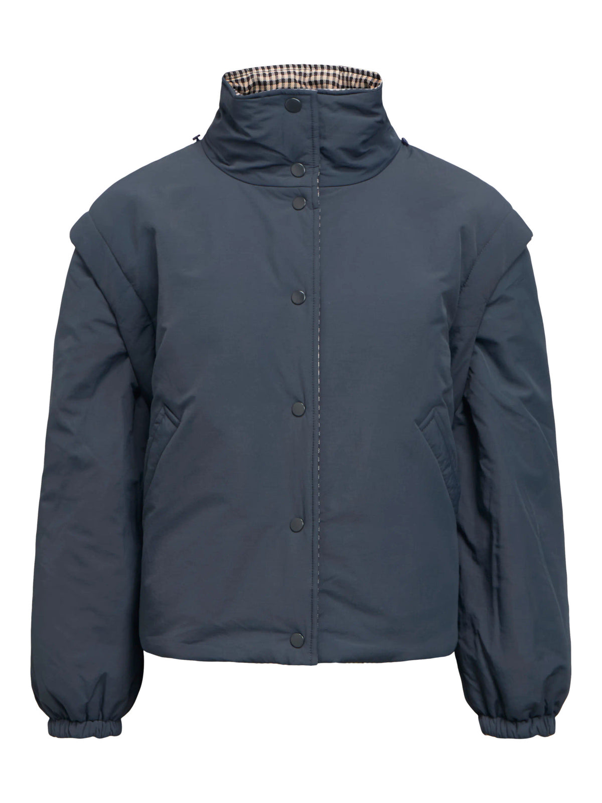 Object | Jas Timia reversible blauw met ruitjes