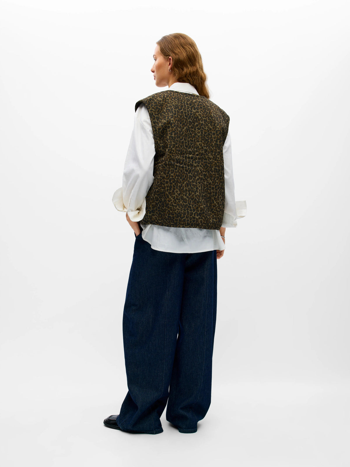 Object | Gilet Ella reversible seal brown & green leo