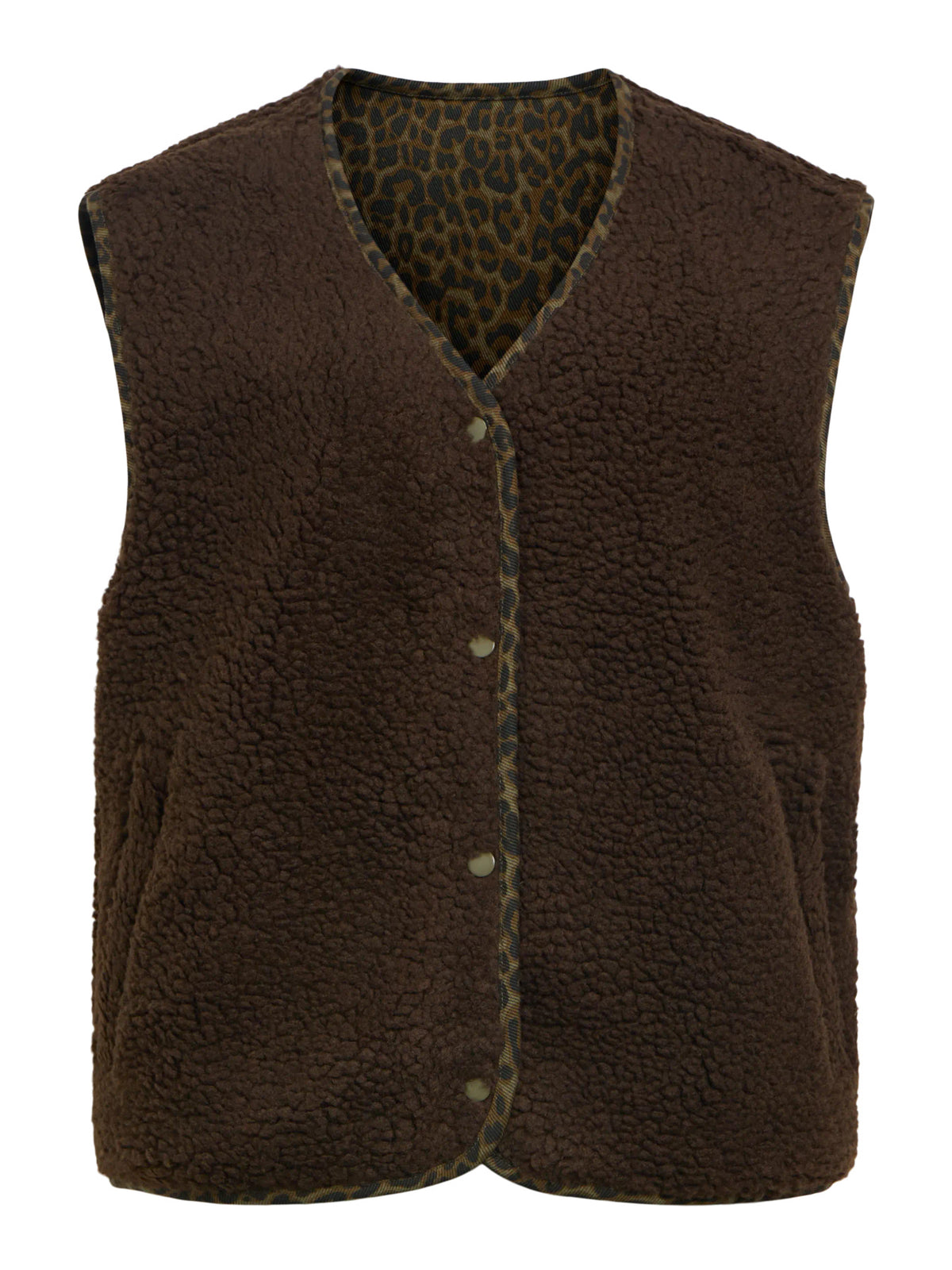 Object | Gilet Ella reversible seal brown & green leo