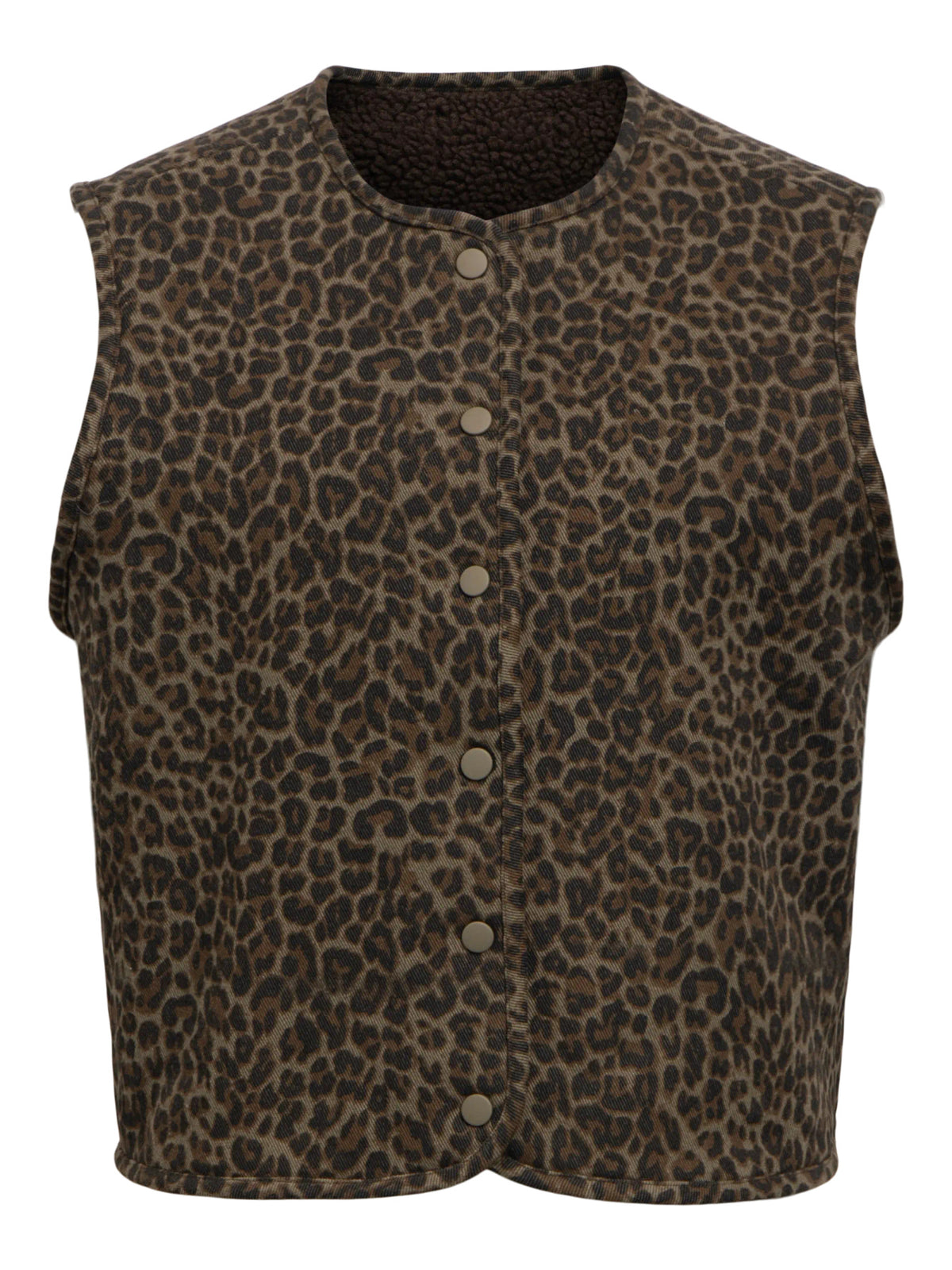 Object | Gilet Ella reversible seal brown & green leo