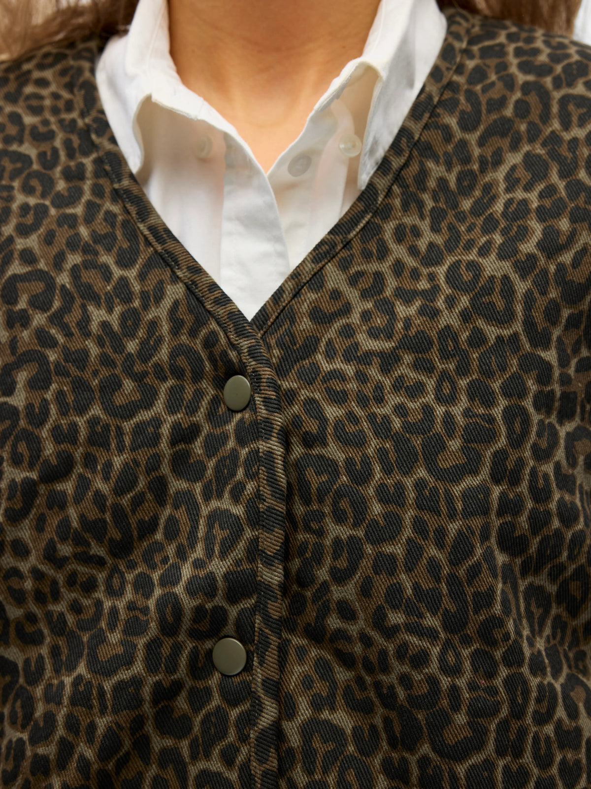 Object | Gilet Ella reversible seal brown & green leo