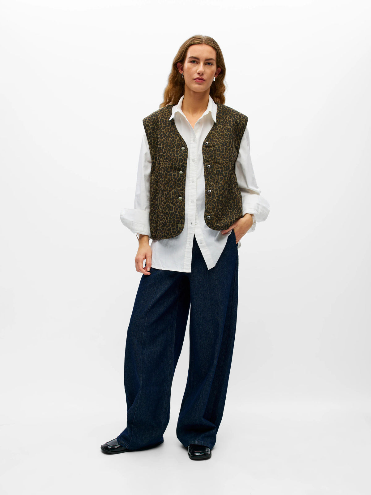 Object | Gilet Ella reversible seal brown & green leo