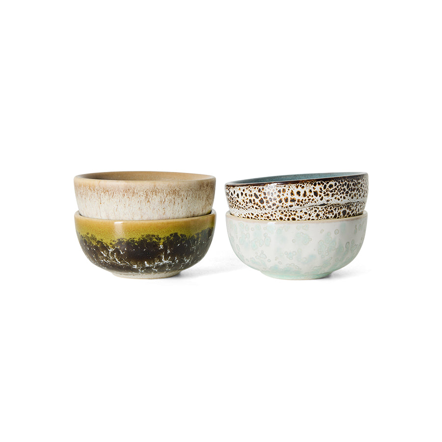 HK Living | 70s ceramics: XS bowls, caramelized (set of 4)