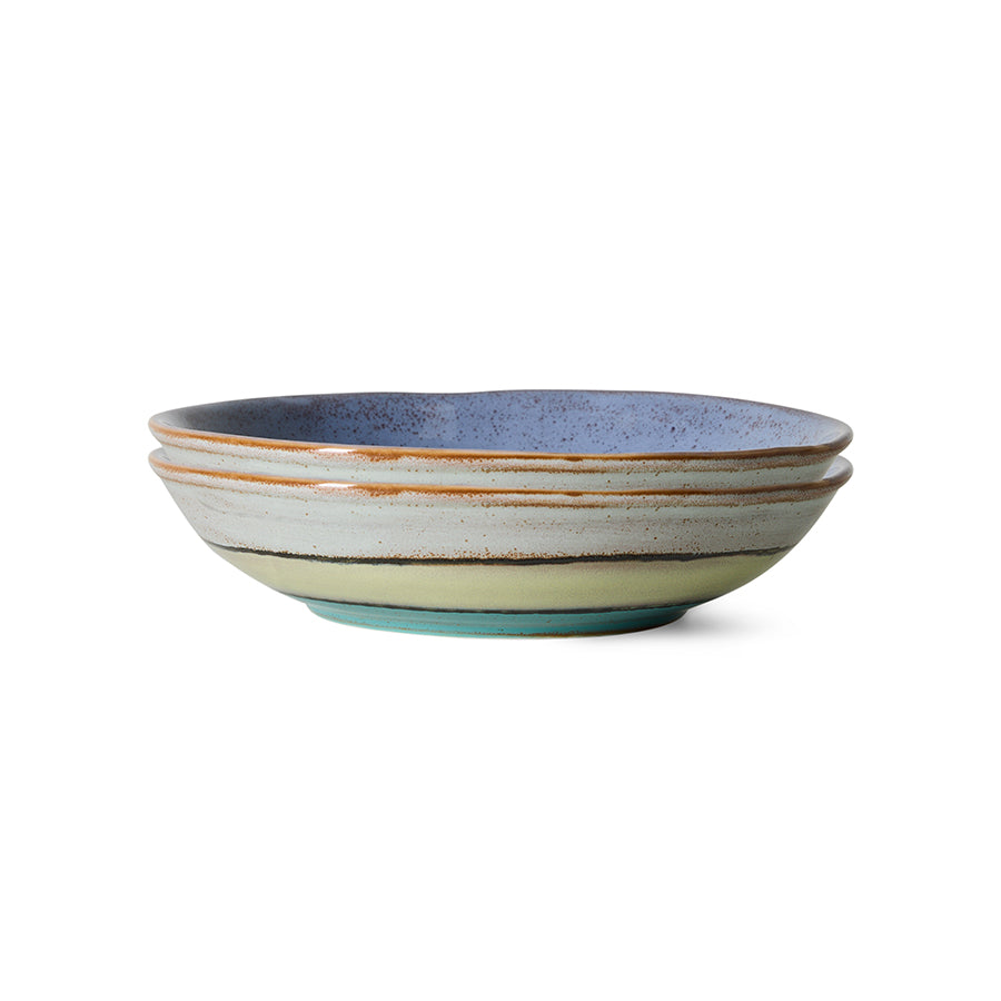 HK Living | 70s ceramics: curry bowls, muted (set of 2)