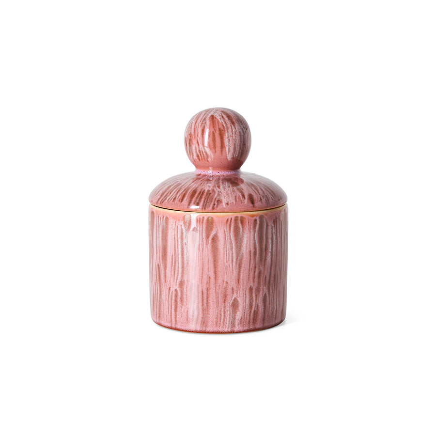HK Living | 70s ceramics: small storage jar, rhubarb