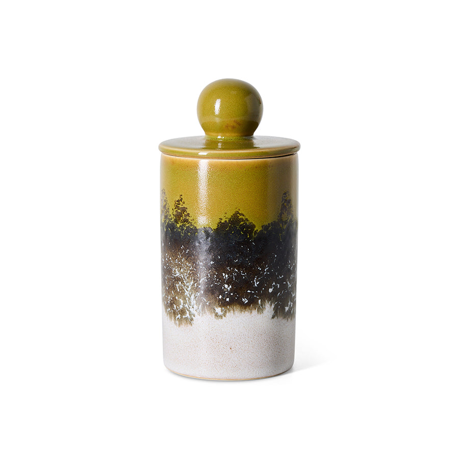 HK Living | 70s ceramics: medium storage jar, truffle