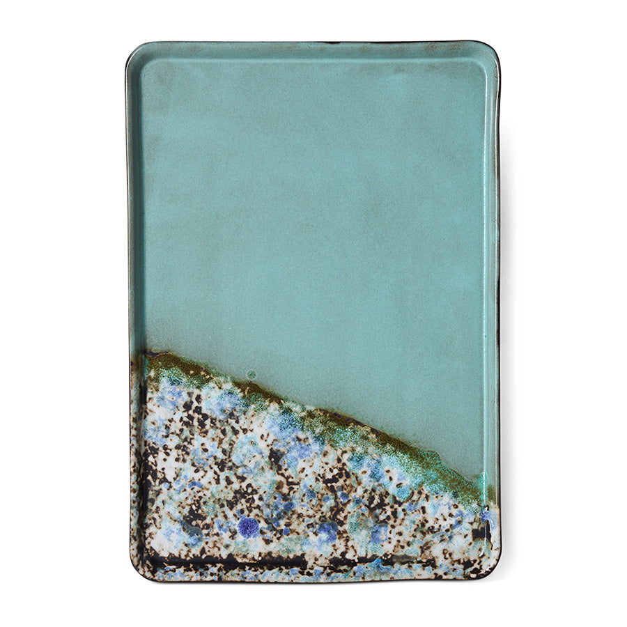 HK Living | 70s ceramics: large tray, agave