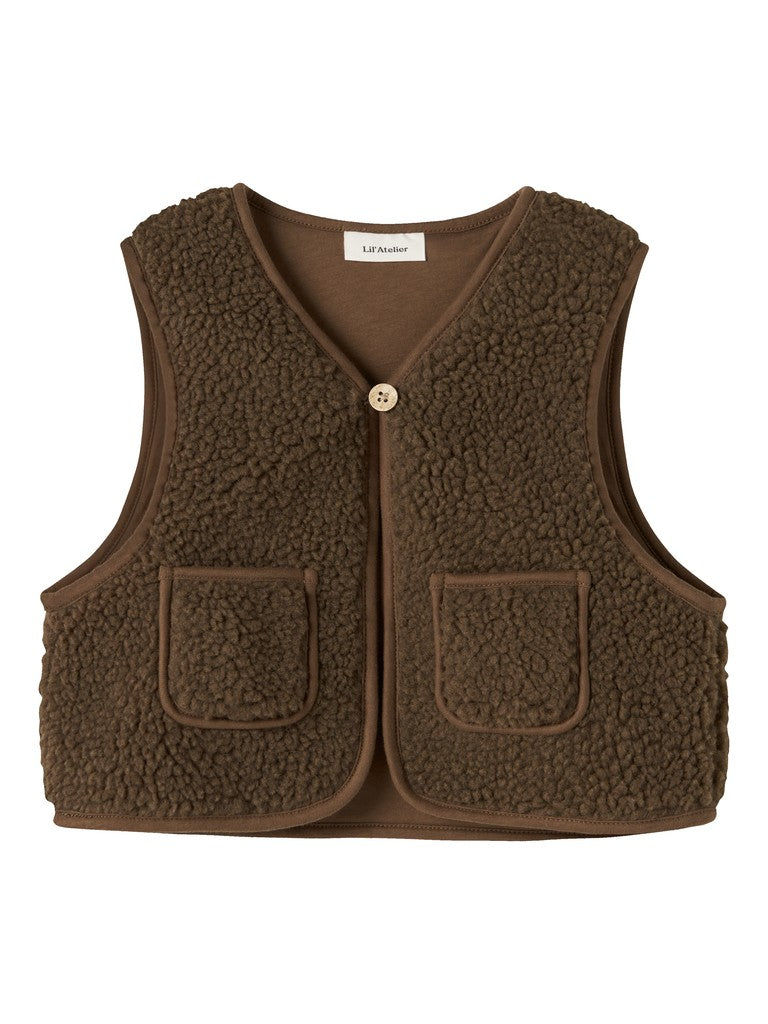 Lil Atelier | Gilet Joni RIx sherpa teak