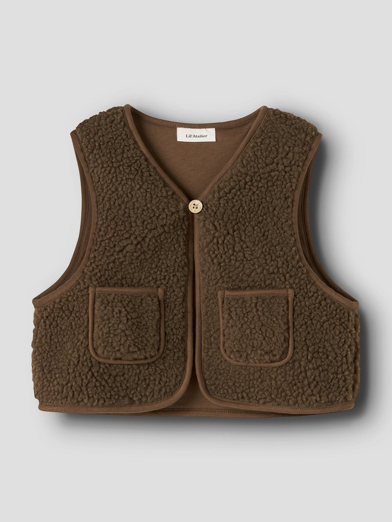 Lil Atelier | Gilet Joni RIx sherpa teak