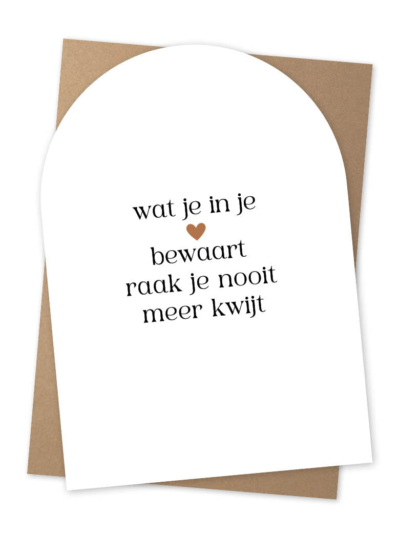 Jots | Wenskaart wat je in je hart bewaart